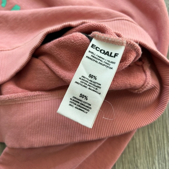 Ecoalf Pink Sweatshirt with Green Text - Picture 6 of 8